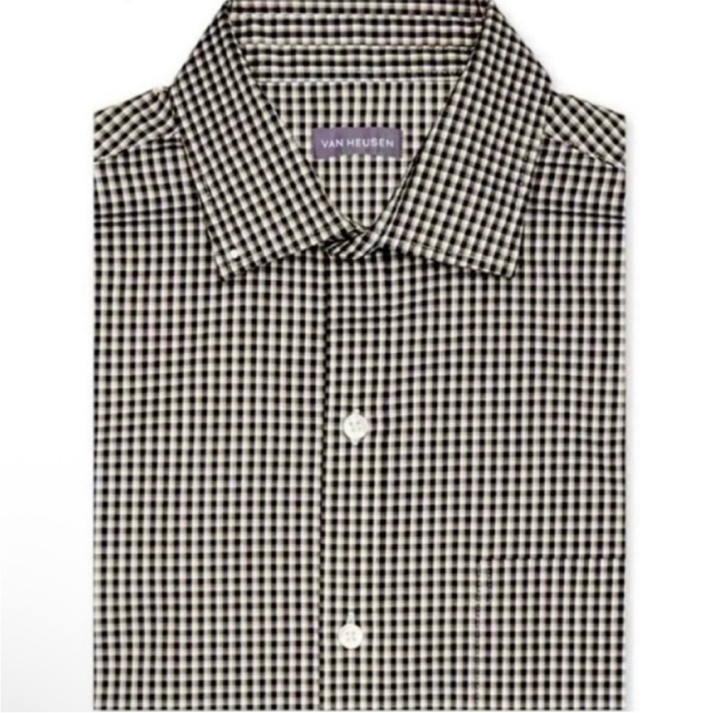 🆕- Van Heusen Classic Fit Stain Shield Long Sleeve Button-Down Shirt. NWT